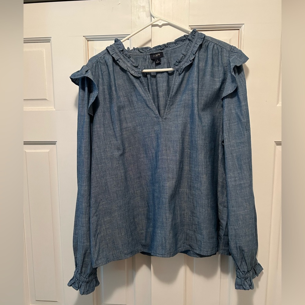 J. Crew Chambray V Neck